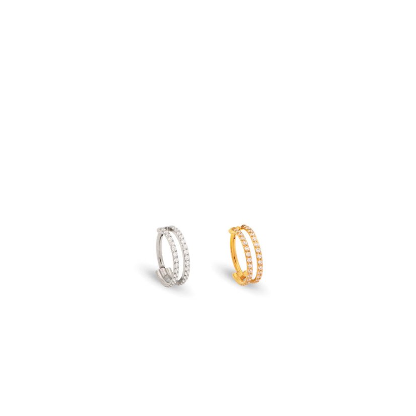 Double Zirkon Krúžok 10mm - materiál: Zlato