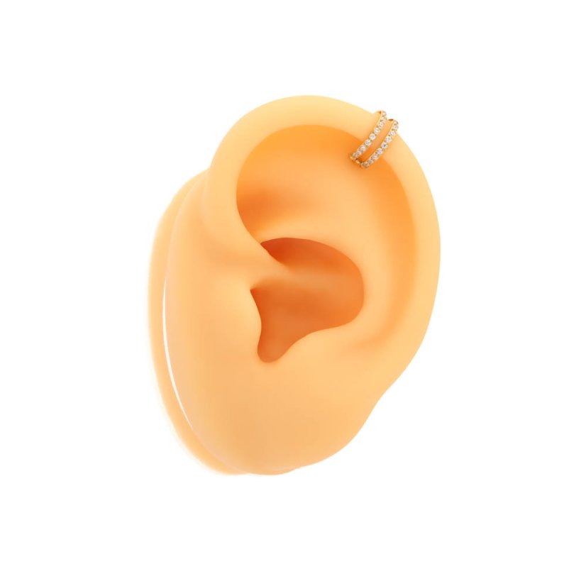Double Zirkon Krúžok 10mm - materiál: Zlato