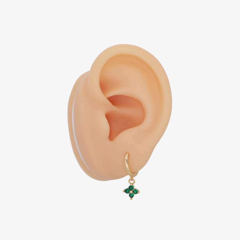 Kružok Smaragd Flower - materiál: Zlato