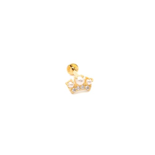 Labret Crown Pearl